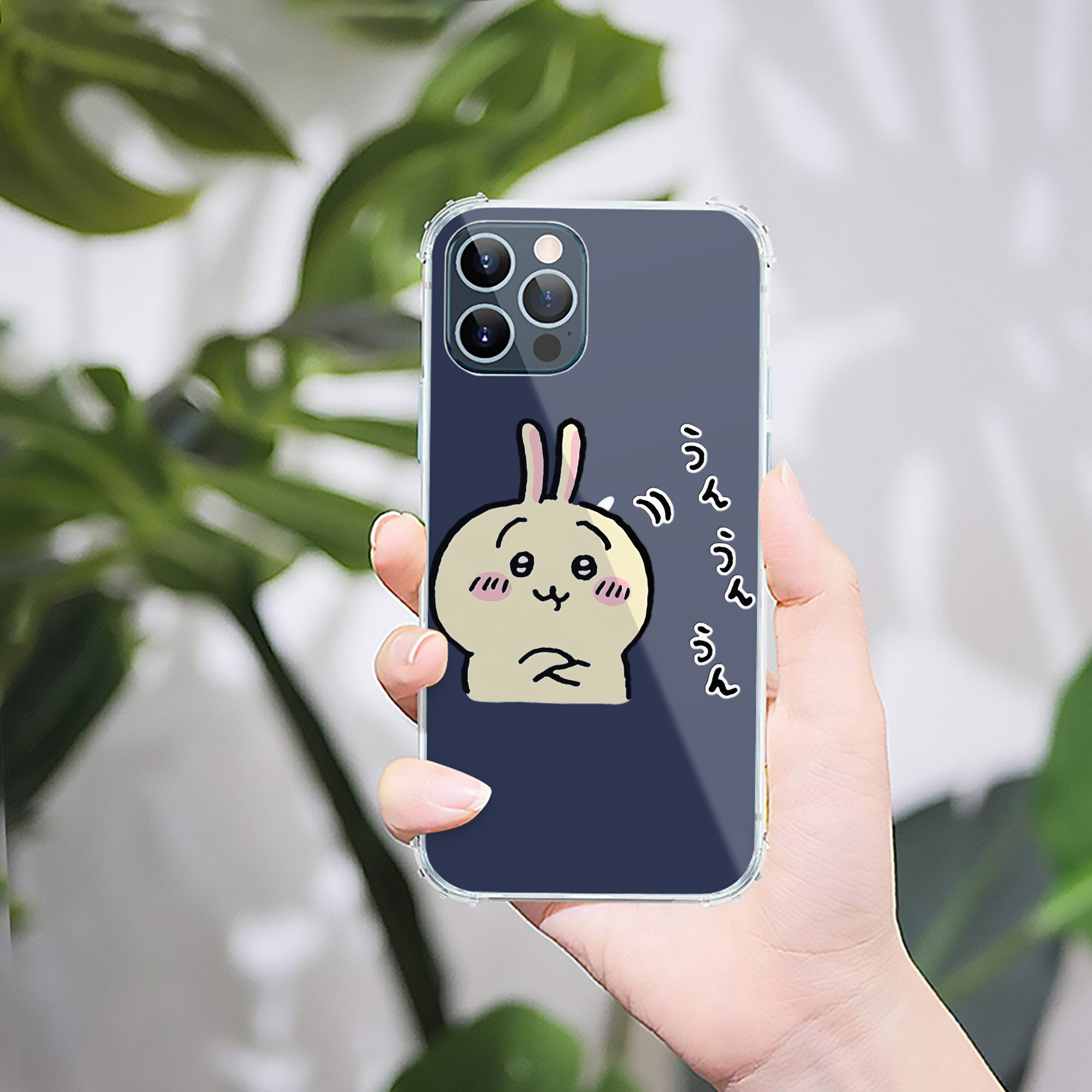 （画像用） ちいかわ うさぎ Chii-kawa usagi 【iPhone 12シリーズ対応】透明スマホケース（クリアソフトケース）